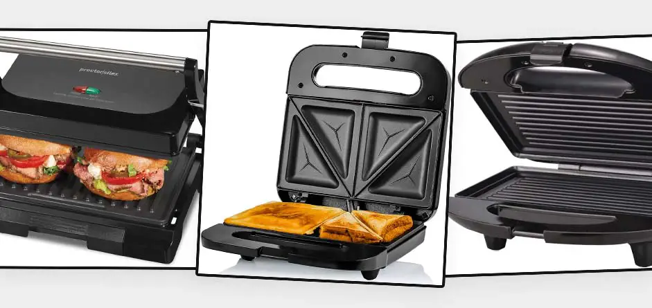 Sandwich makers with or without removable plates, small countertop grills and panini presses most of the time can be cleaned in the exact same way.