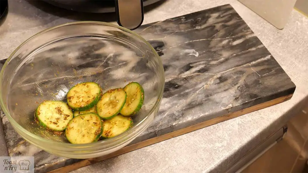 Air Fried Fresh Cucumbers No Breading! A Quick Snack (Video