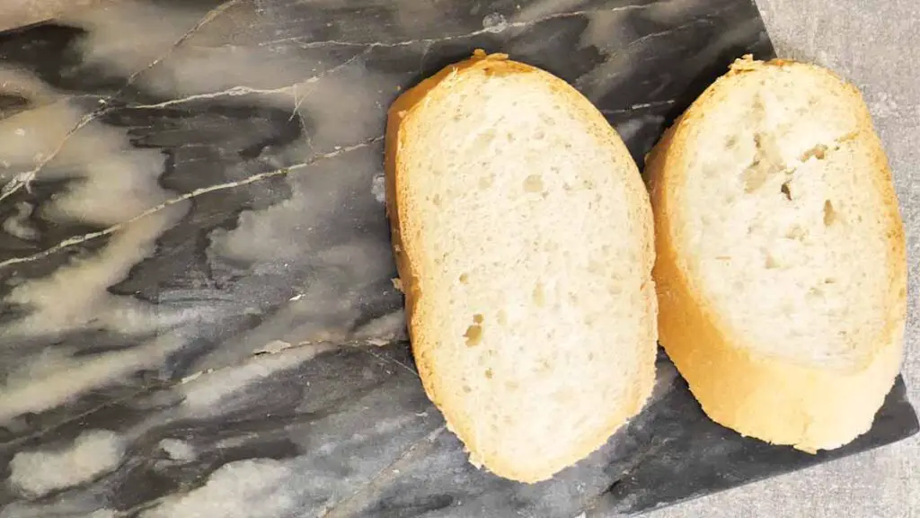 Light slices of bread can easily fly around inside an air fryer because of strong convection fans that most air fryers use.