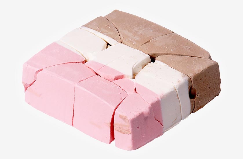 This is freeze dried ice-cream. Doesn't it look tasty?