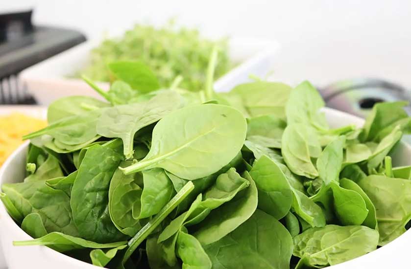 Fresh spinach leaves can provide you a light and delicious snack, just try it!