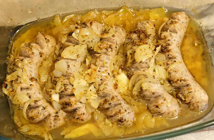 From all the different ways to cook white sausage this is definitely our favorite!