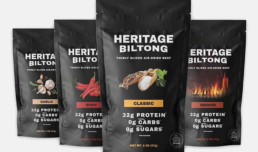 Heritage Biltong Air-Dried Beef - in quite a few different flavors!