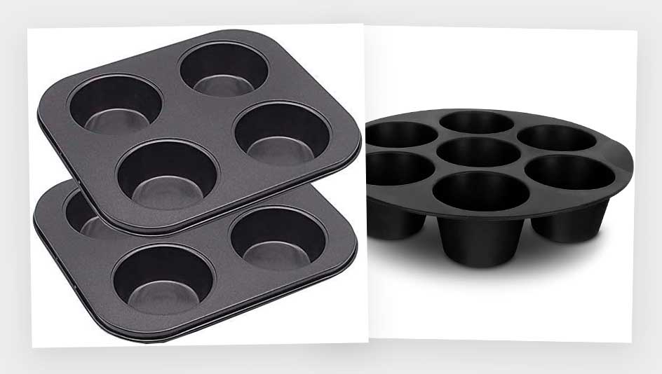 Small muffin / cupcake pans that can fit inside of an air fryer easily.