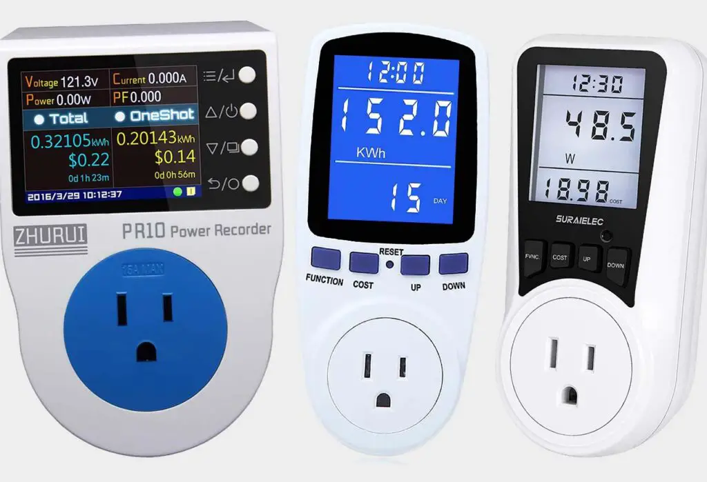 To measure the energy usage of your appliances you need to use plug-in power consumption monitors.